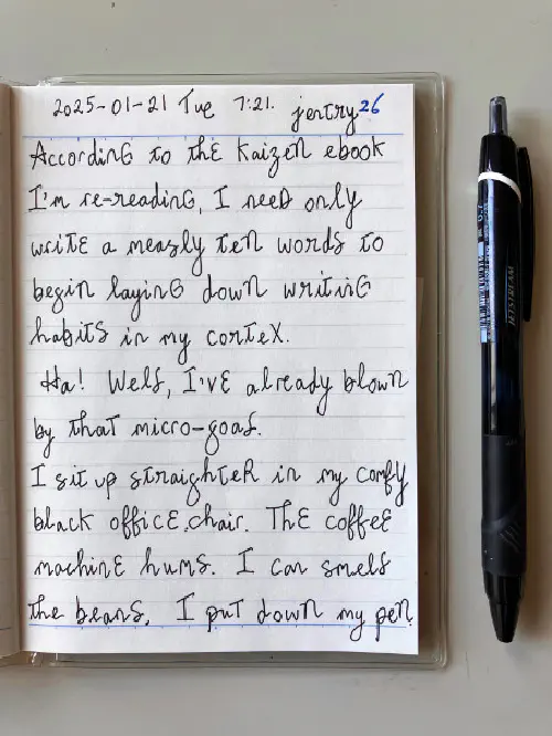 Kaizen: Method Writing Journal Entry