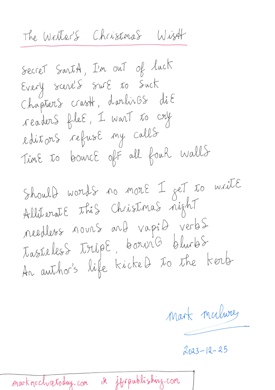 Christmas Acrostic Poem for Writers